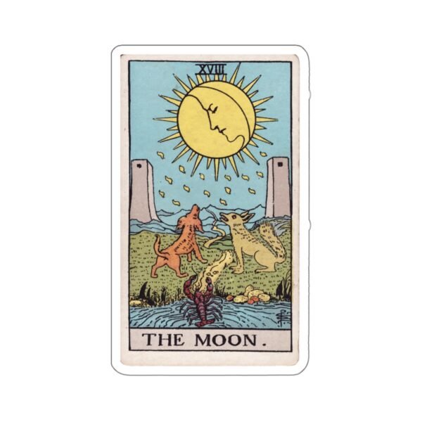 Tarot The Moon Card | Die-Cut Sticker - Image 14