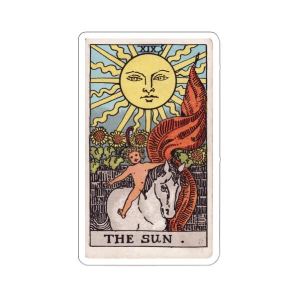 Tarot The Sun Card | Die-Cut Sticker - Image 2