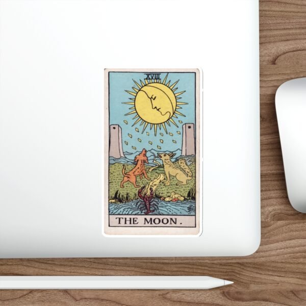 Tarot The Moon Card | Die-Cut Sticker - Image 13