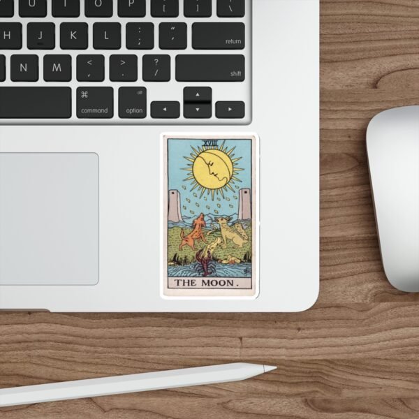 Tarot The Moon Card | Die-Cut Sticker - Image 9