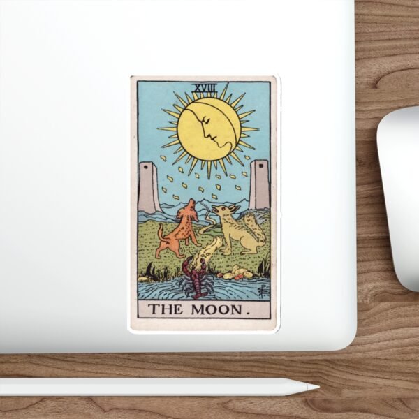 Tarot The Moon Card | Die-Cut Sticker - Image 16