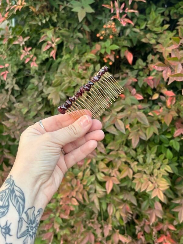 Garnet Hair Comb