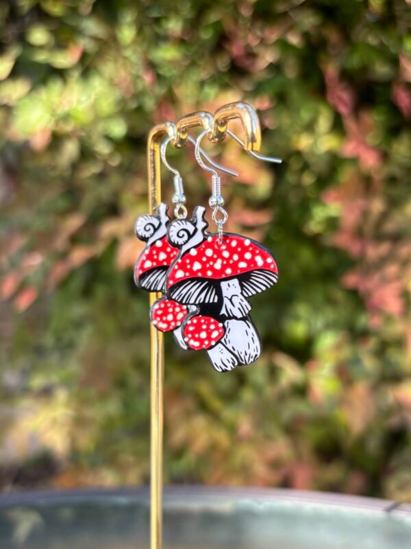 Acrylic Mushroom Earrings