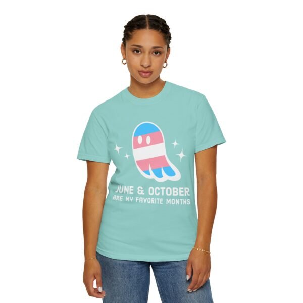 Proud Ghost | June & October Are My Favorite Months | Trans Flag | Unisex Comfort Colors T-shirt - Image 19