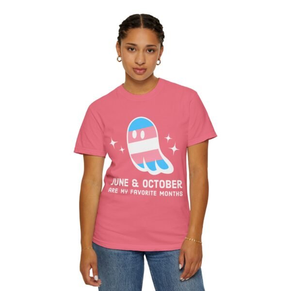 Proud Ghost | June & October Are My Favorite Months | Trans Flag | Unisex Comfort Colors T-shirt - Image 58