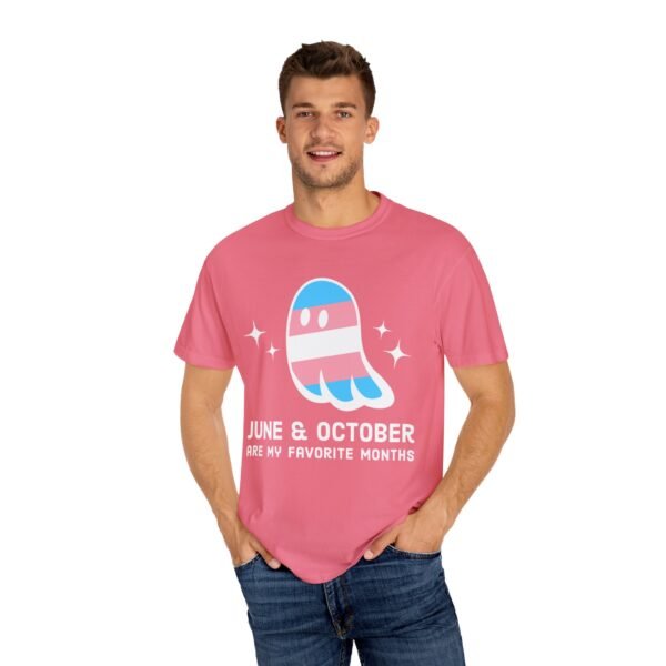 Proud Ghost | June & October Are My Favorite Months | Trans Flag | Unisex Comfort Colors T-shirt - Image 56