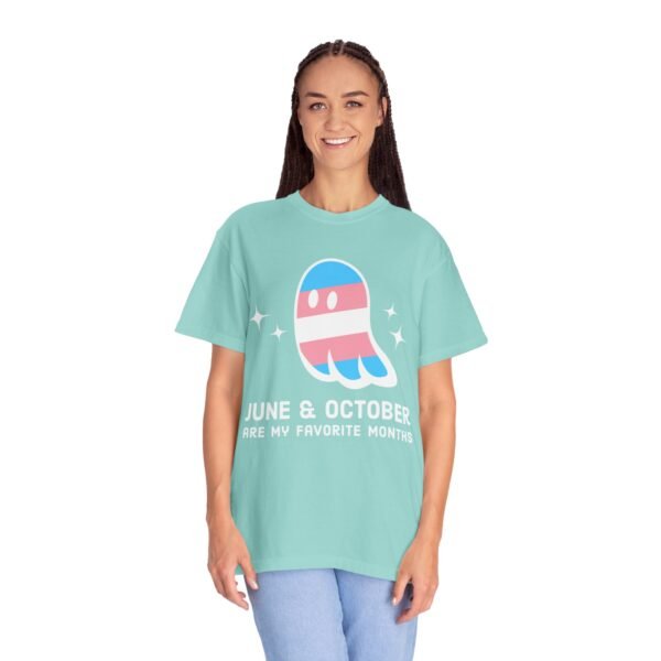 Proud Ghost | June & October Are My Favorite Months | Trans Flag | Unisex Comfort Colors T-shirt - Image 18