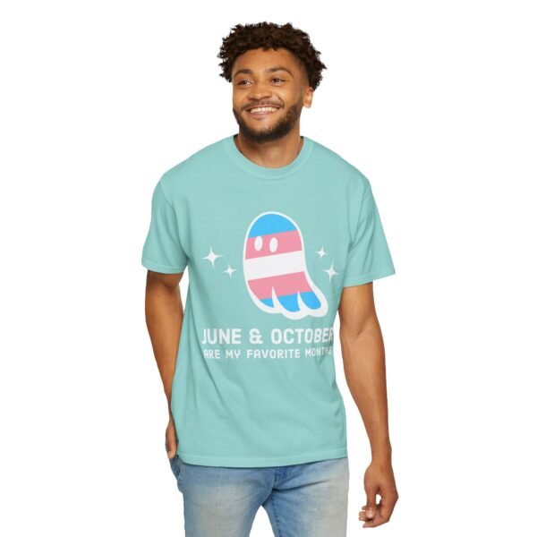 Proud Ghost | June & October Are My Favorite Months | Trans Flag | Unisex Comfort Colors T-shirt - Image 23