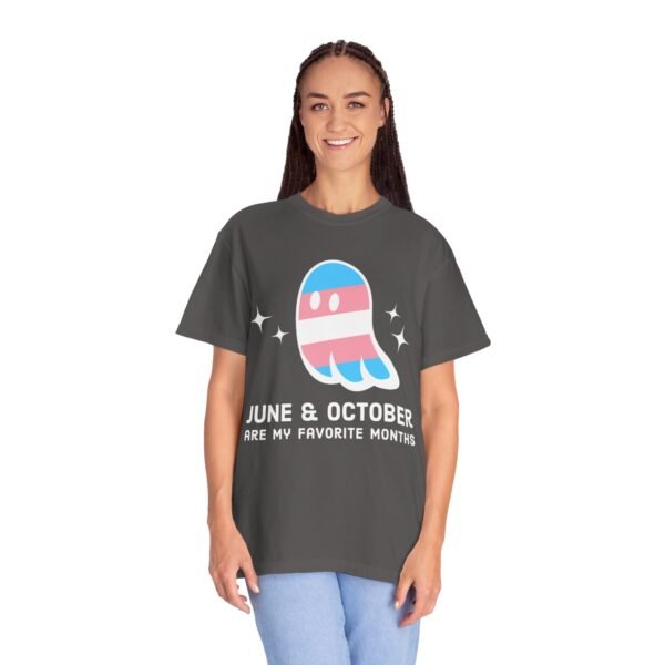 Proud Ghost | June & October Are My Favorite Months | Trans Flag | Unisex Comfort Colors T-shirt - Image 44