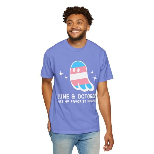 Proud Ghost | June & October Are My Favorite Months | Trans Flag | Unisex Comfort Colors T-shirt - Image 36