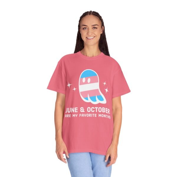 Proud Ghost | June & October Are My Favorite Months | Trans Flag | Unisex Comfort Colors T-shirt - Image 57