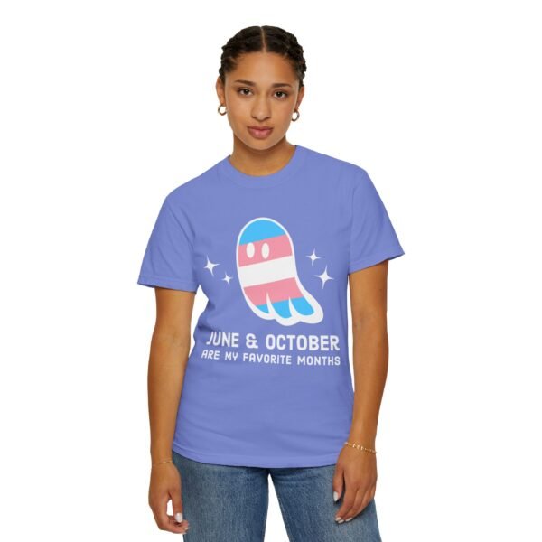 Proud Ghost | June & October Are My Favorite Months | Trans Flag | Unisex Comfort Colors T-shirt - Image 32