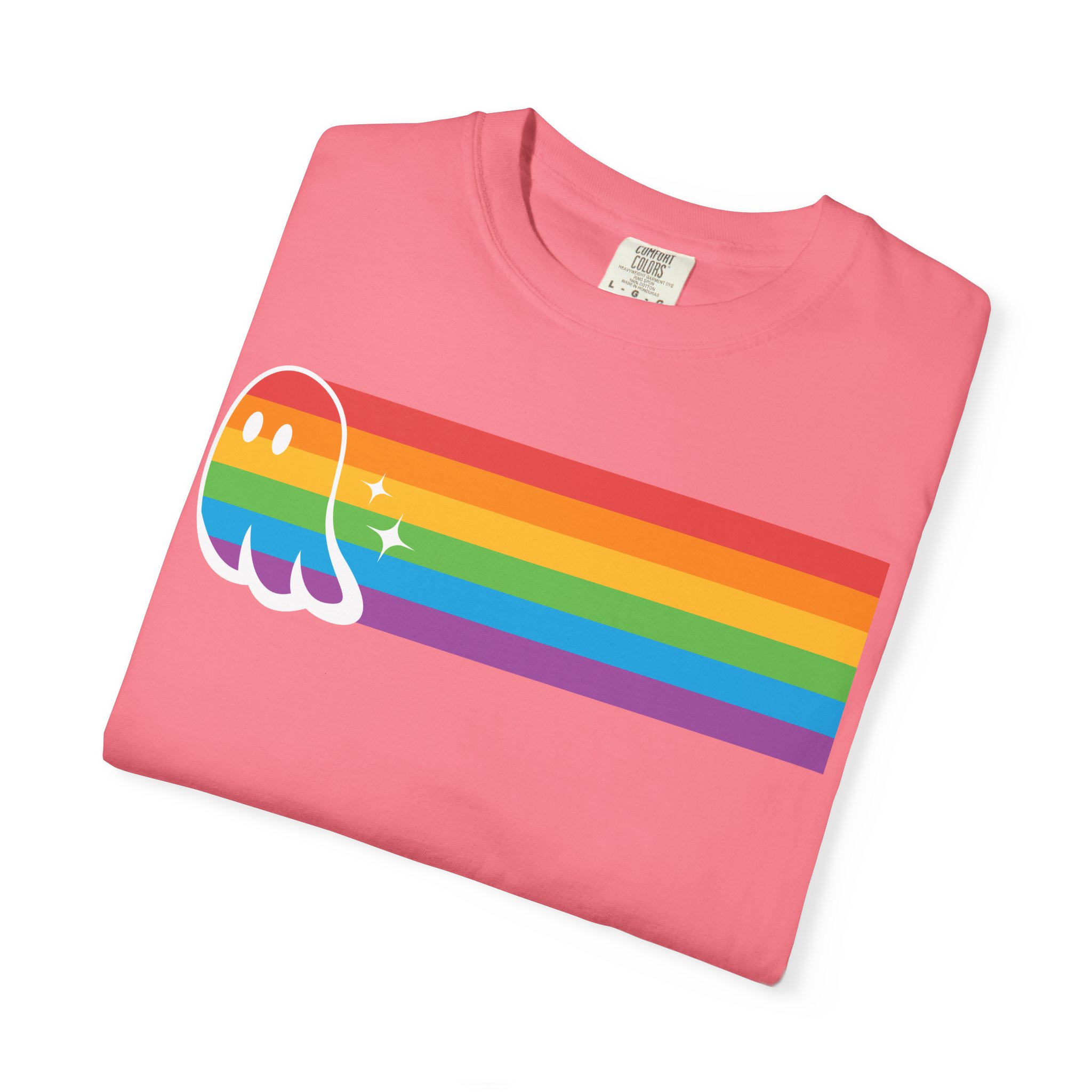 Proud Ghost | Rainbow Streak | Unisex Comfort Colors T-shirt - Image 19