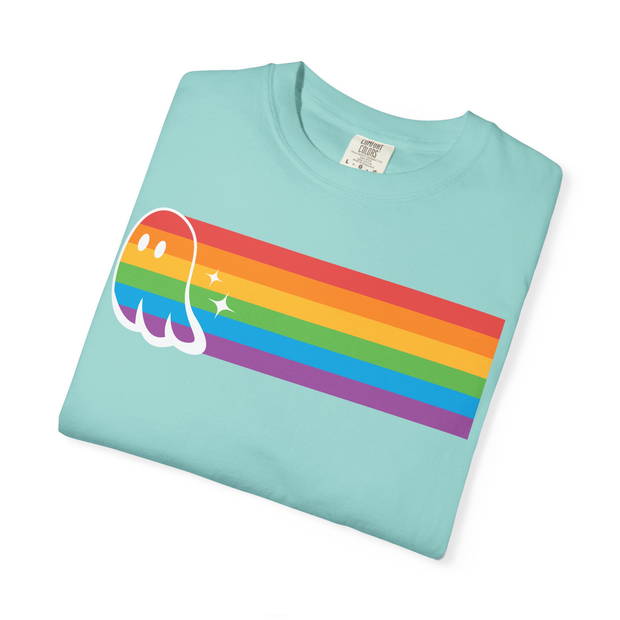 Proud Ghost | Rainbow Streak | Unisex Comfort Colors T-shirt - Image 7