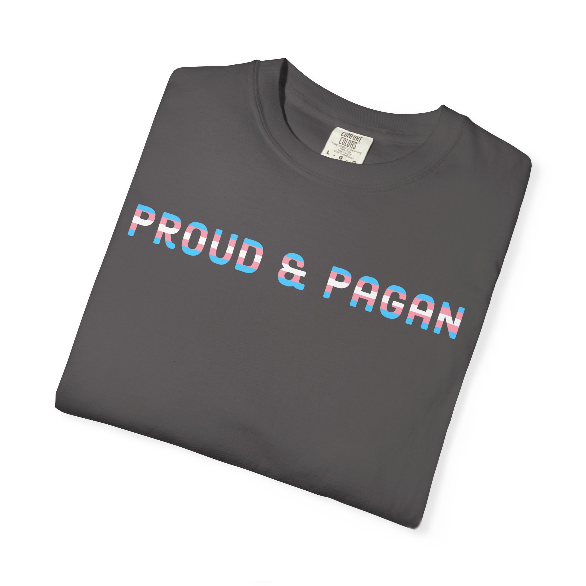 Proud & Pagan | Trans Flag | Unisex Comfort Colors T-shirt - Image 15