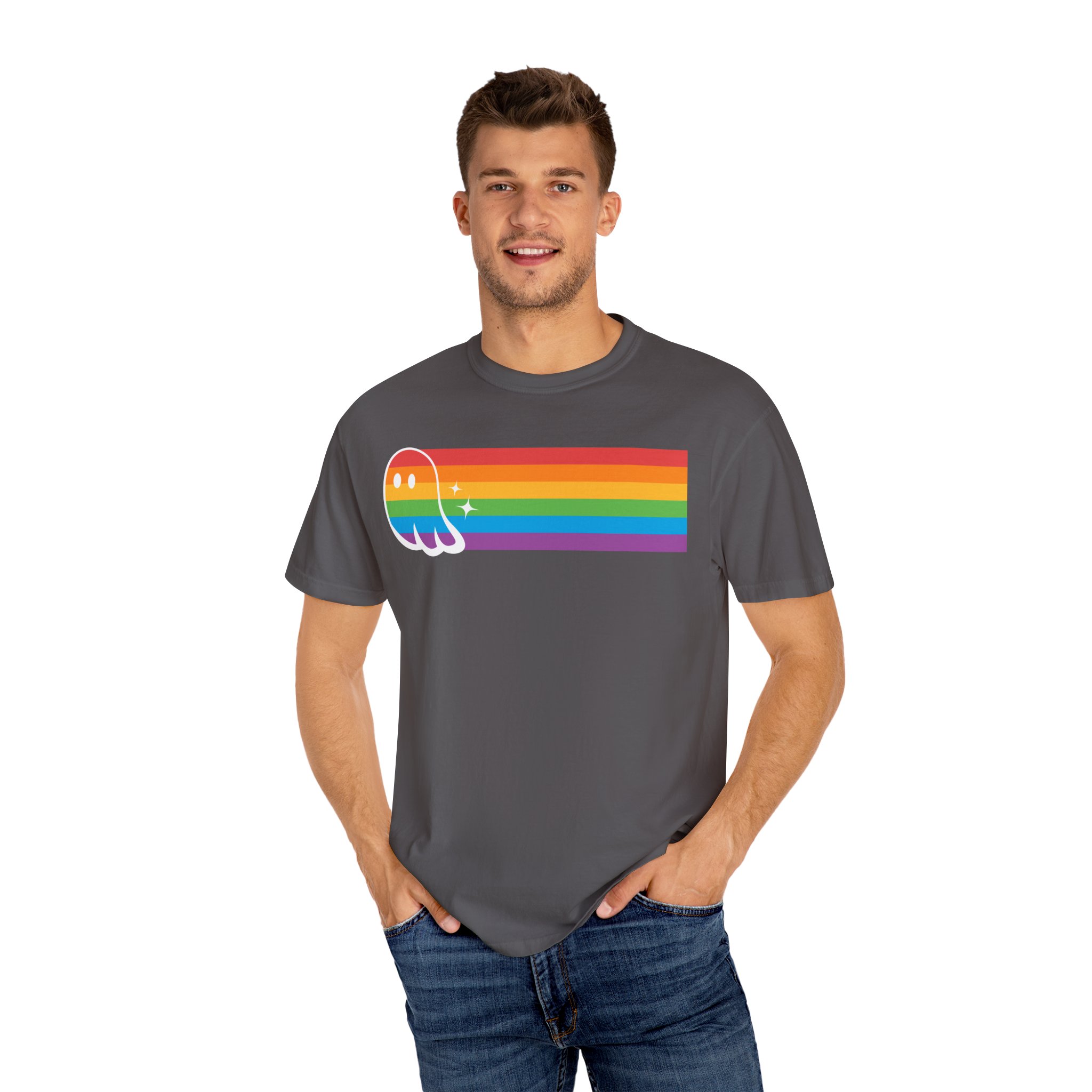 Proud Ghost | Rainbow Streak | Unisex Comfort Colors T-shirt - Image 16