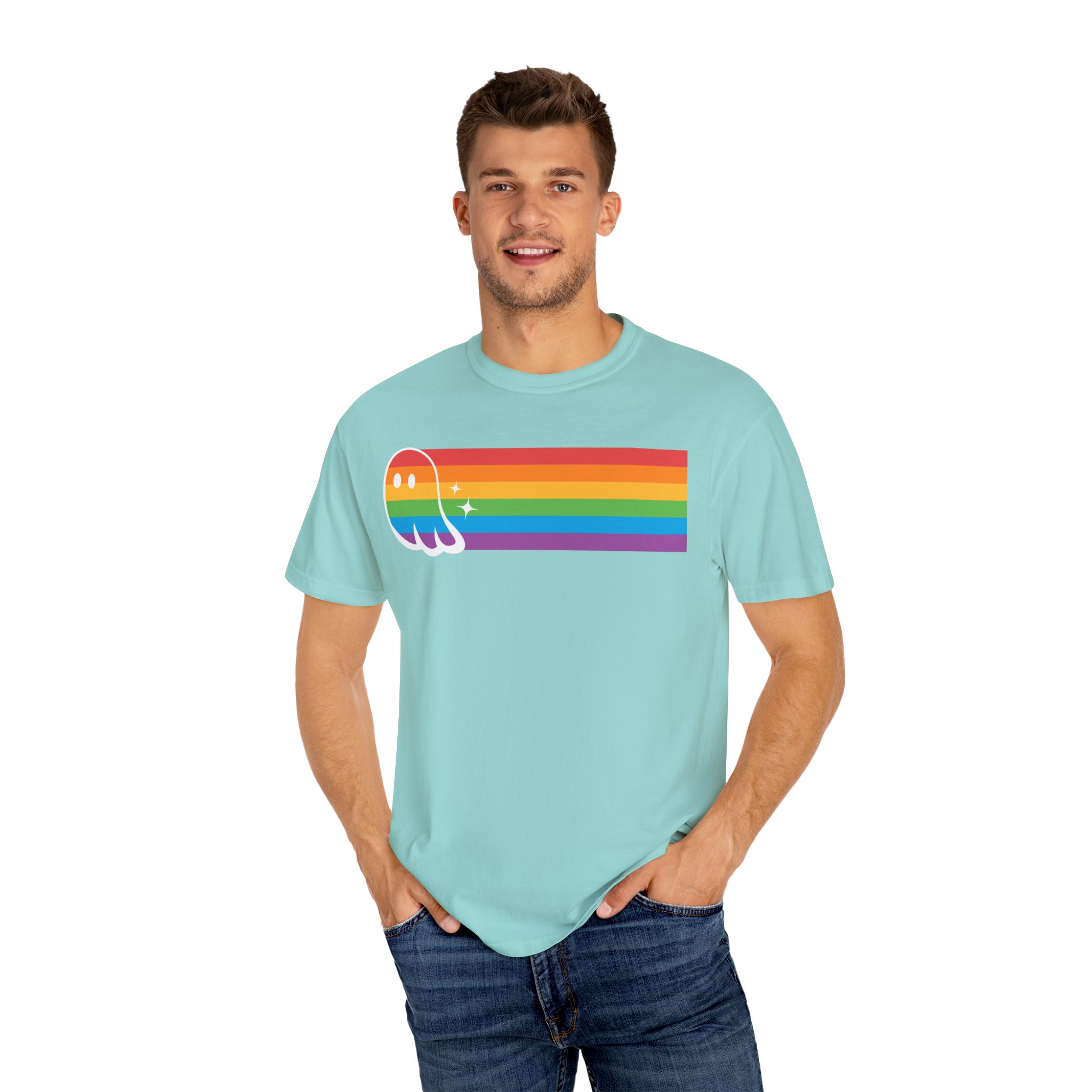 Proud Ghost | Rainbow Streak | Unisex Comfort Colors T-shirt - Image 8