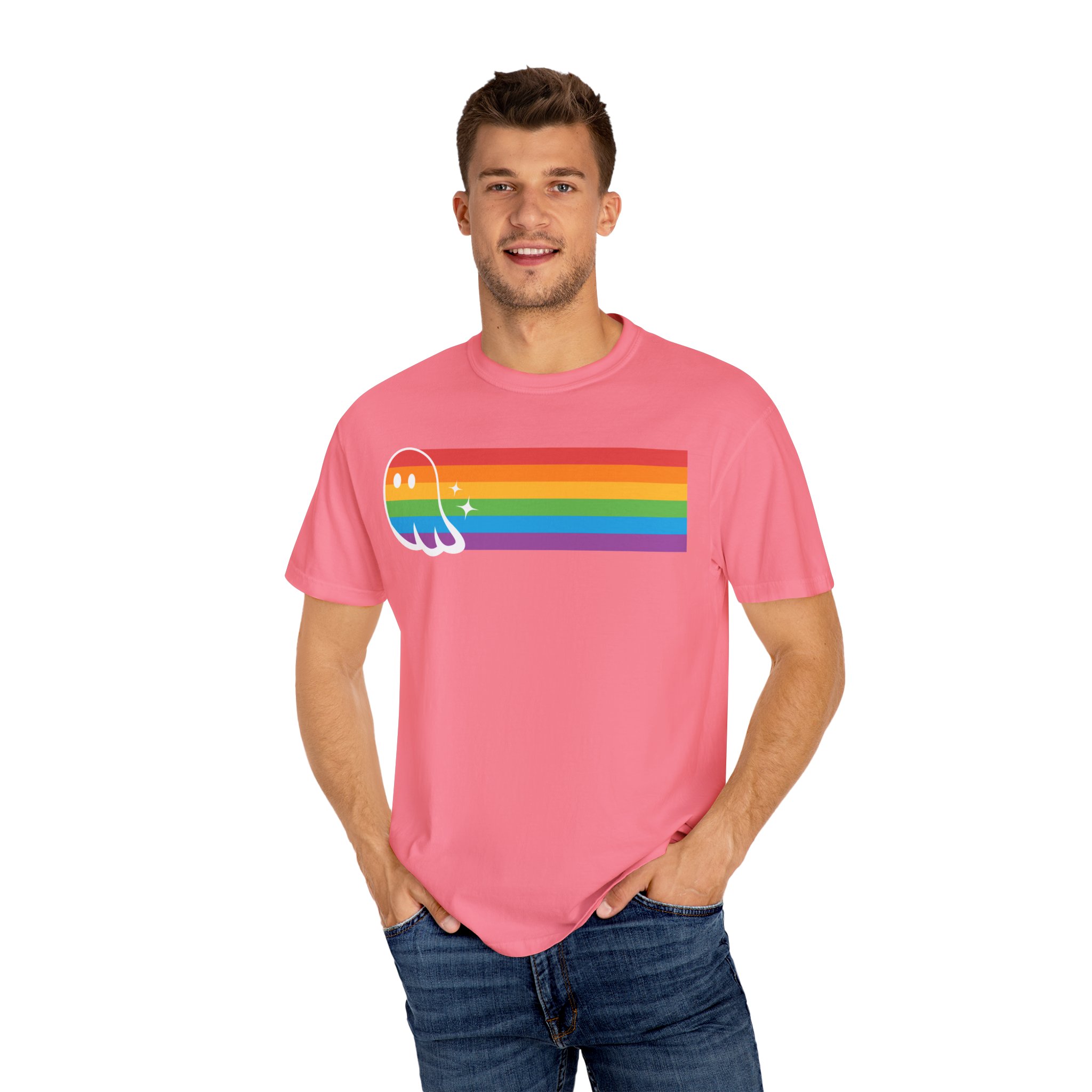Proud Ghost | Rainbow Streak | Unisex Comfort Colors T-shirt - Image 20