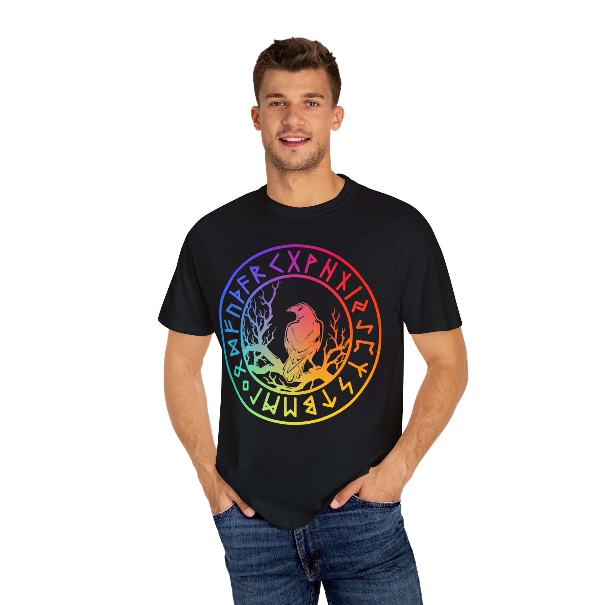 Ravens & Runes | Rainbow Edition | Unisex Comfort Colors T-shirt - Image 4