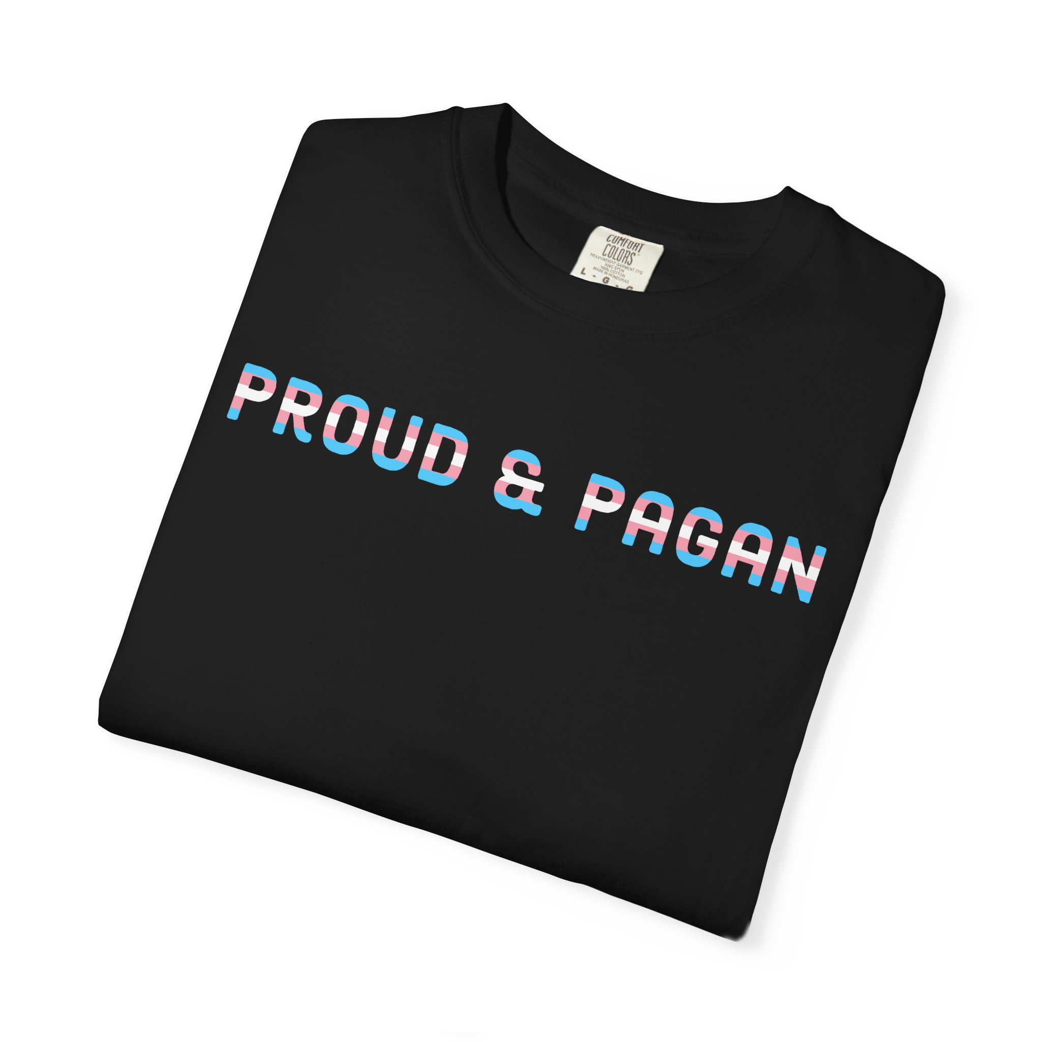 Proud & Pagan | Trans Flag | Unisex Comfort Colors T-shirt - Image 3
