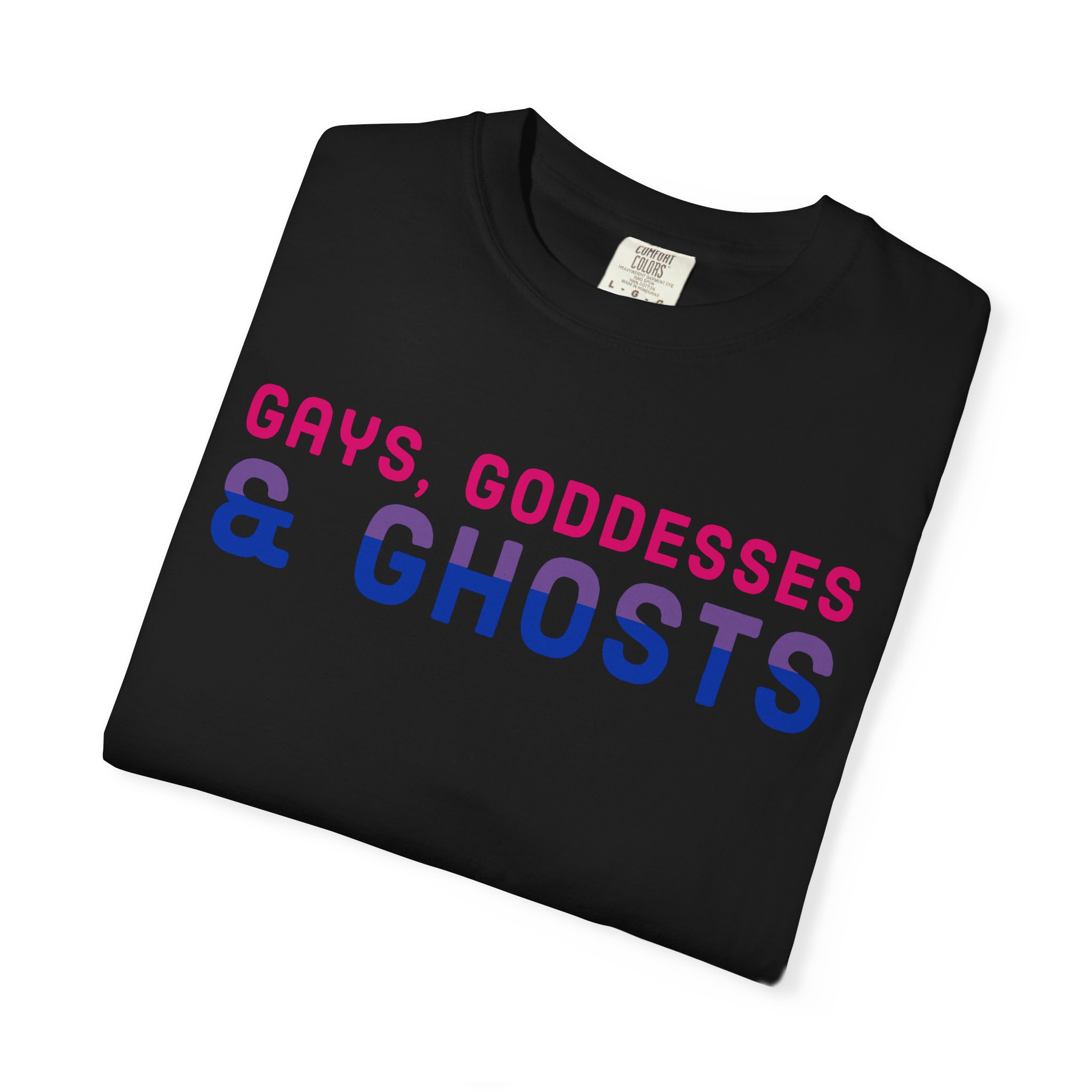 Gays, Goddesses & Ghosts | Bi Flag | Unisex Comfort Colors T-shirt - Image 3