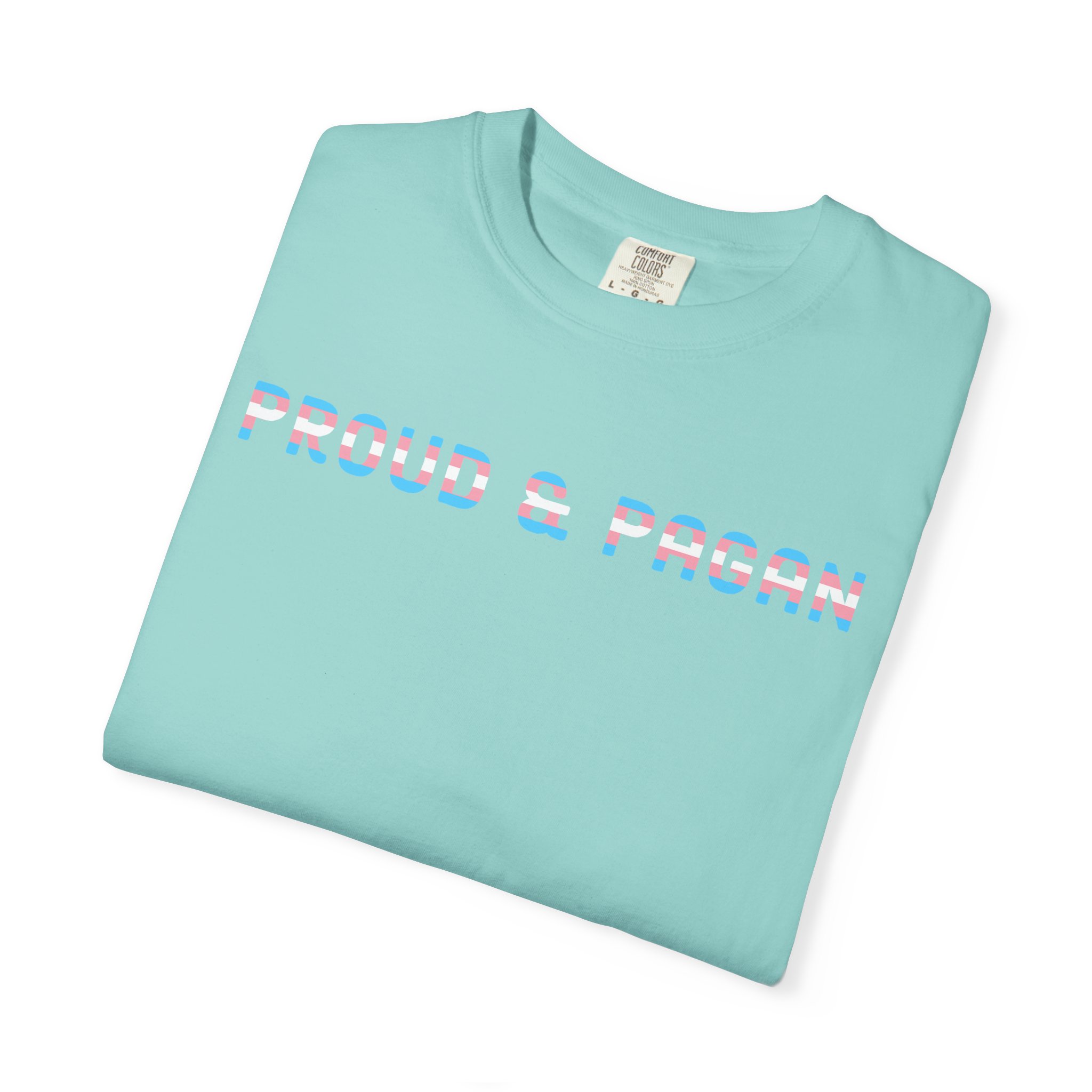 Proud & Pagan | Trans Flag | Unisex Comfort Colors T-shirt - Image 7