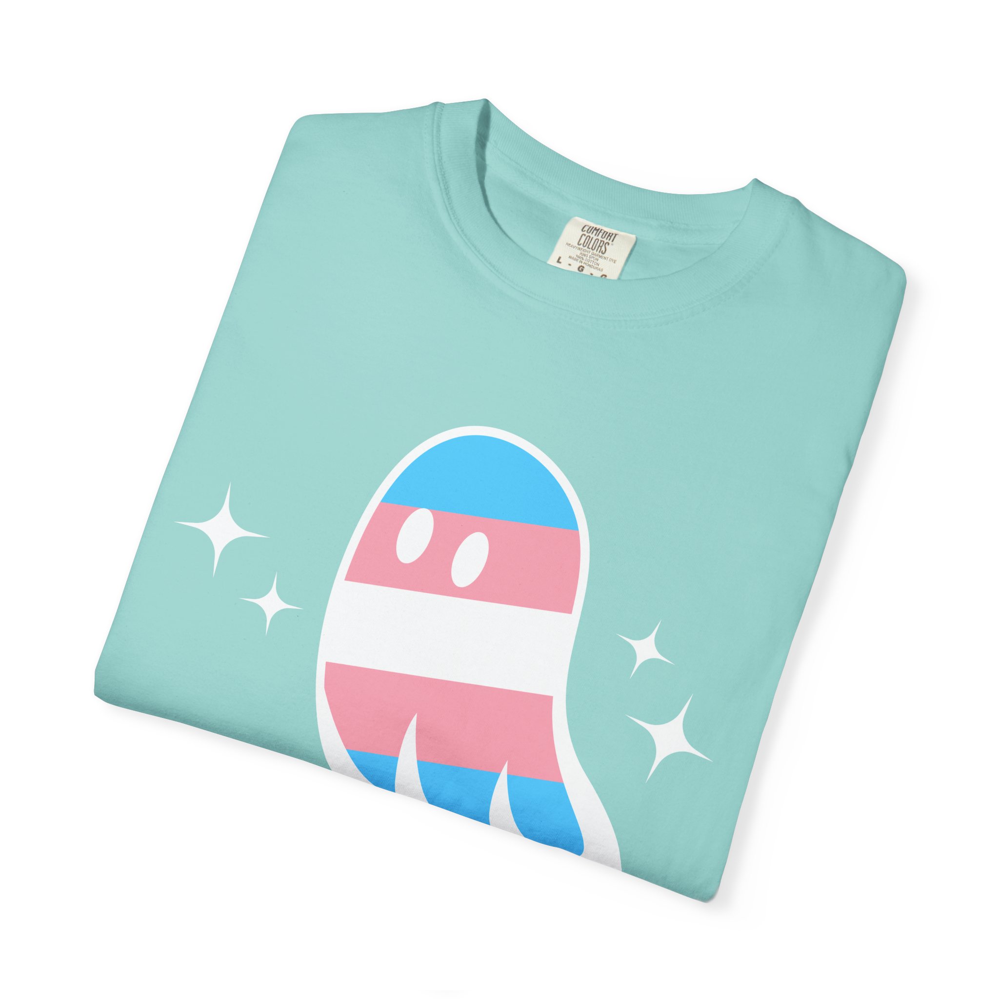 Proud Ghost | June & October Are My Favorite Months | Trans Flag | Unisex Comfort Colors T-shirt - Image 7