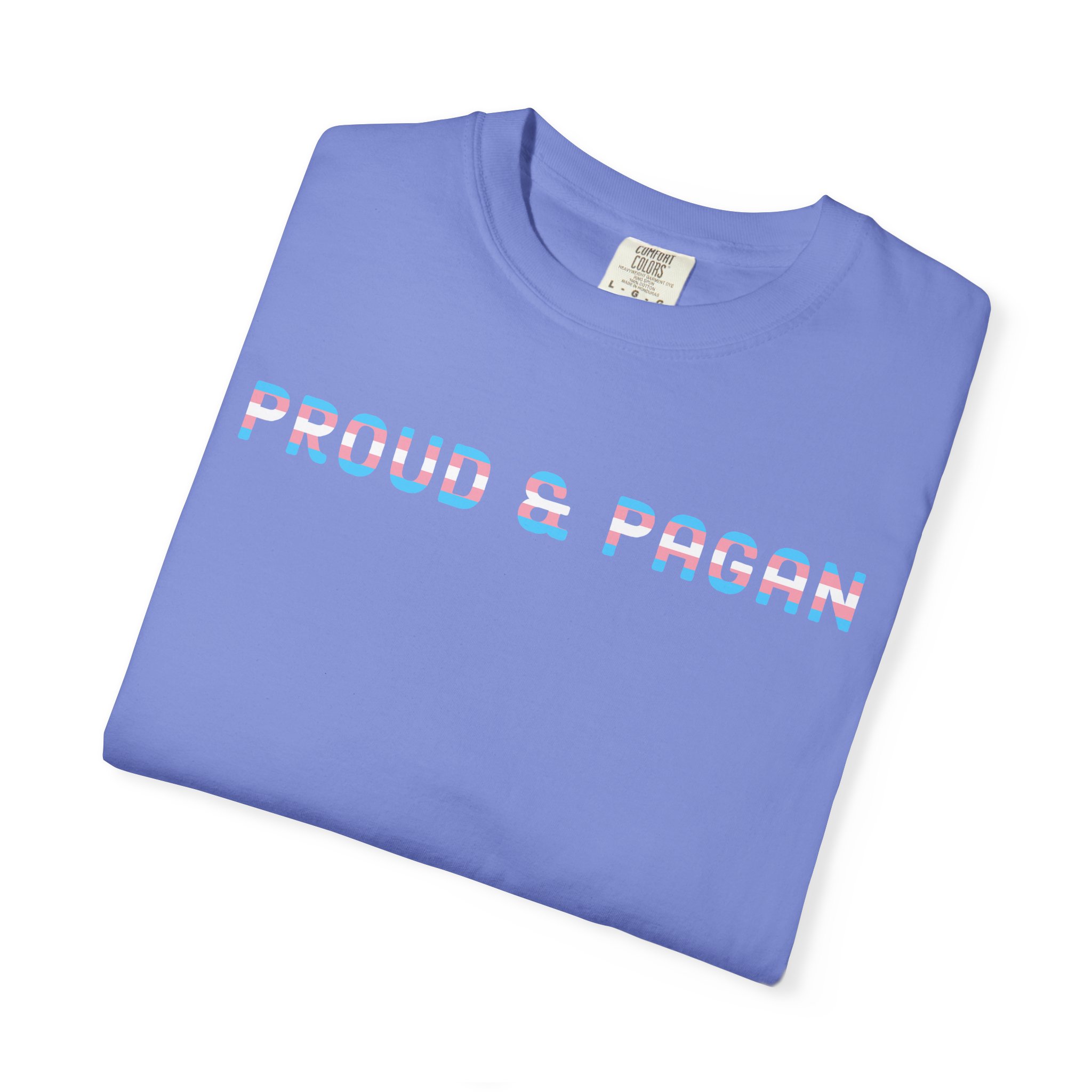 Proud & Pagan | Trans Flag | Unisex Comfort Colors T-shirt - Image 11