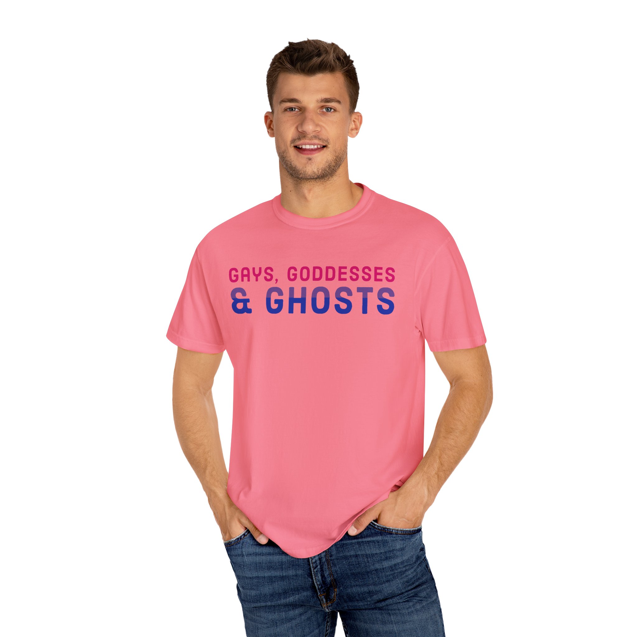 Gays, Goddesses & Ghosts | Bi Flag | Unisex Comfort Colors T-shirt - Image 20