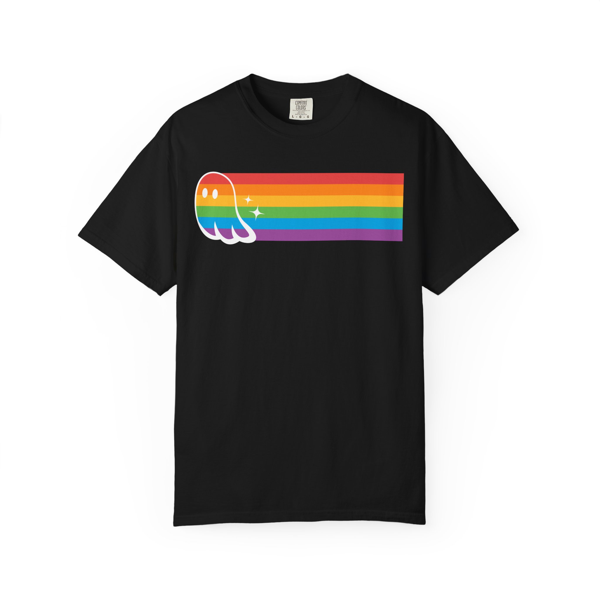 Proud Ghost | Rainbow Streak | Unisex Comfort Colors T-shirt