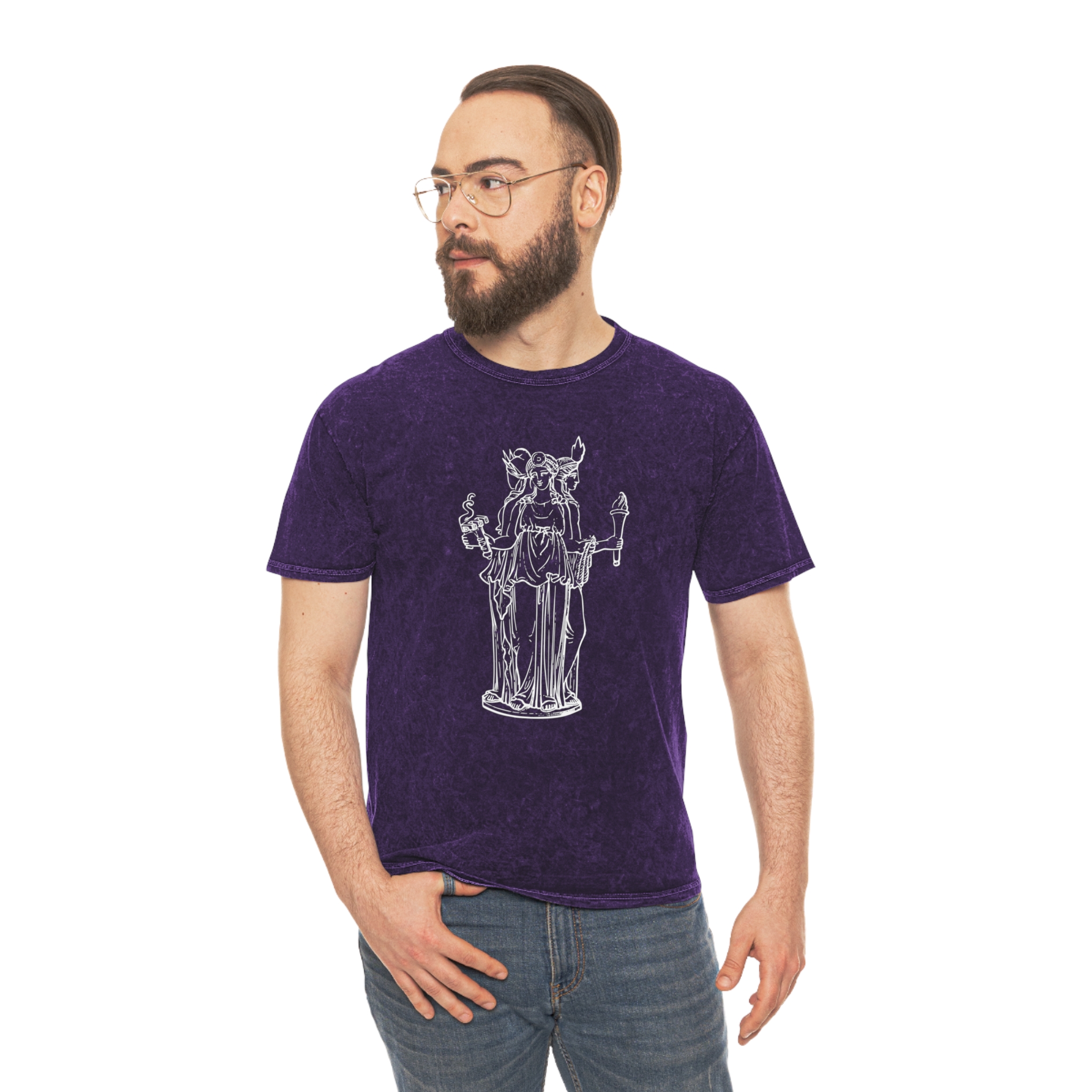 Hekate Statue Shirt | Mineral Wash T-Shirt - Image 3