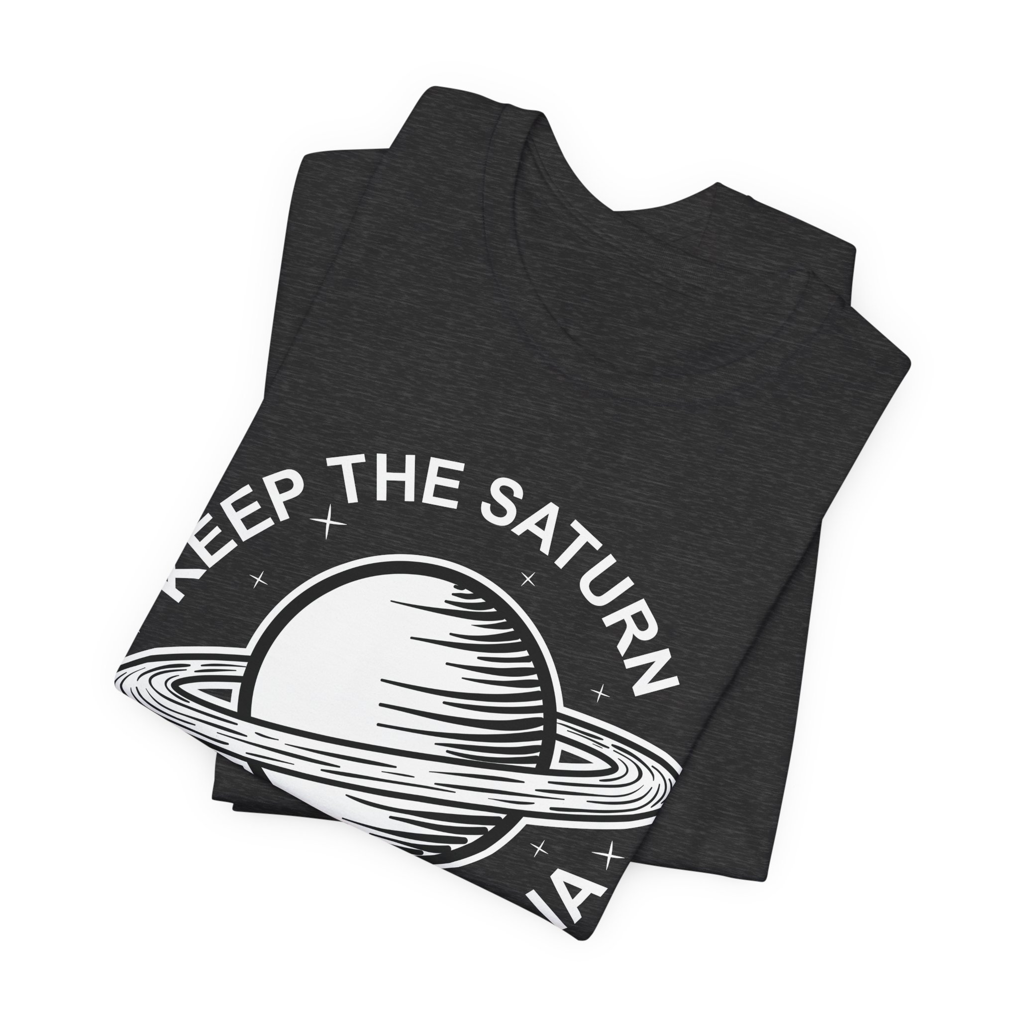 Keep the Saturn in Saturnalia (Black) | Unisex Jersey Short Sleeve Tee - Image 11