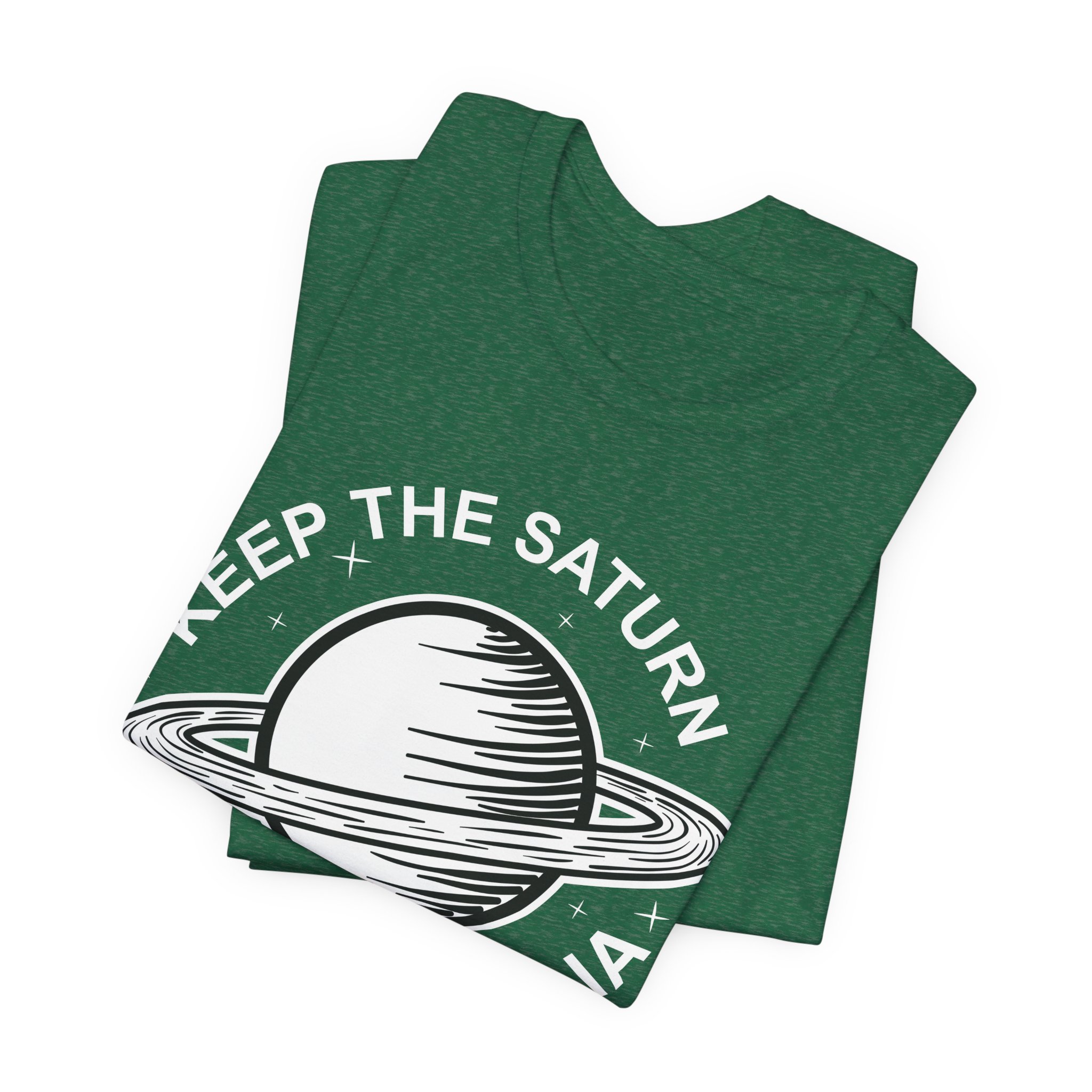 Keep the Saturn in Saturnalia (Black) | Unisex Jersey Short Sleeve Tee - Image 7