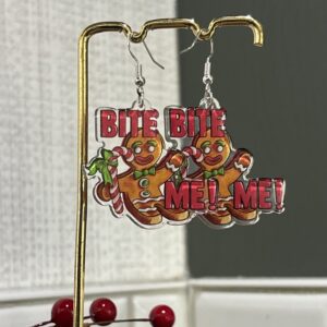 Bite Me! Gingerbread Man | Yule Earrings