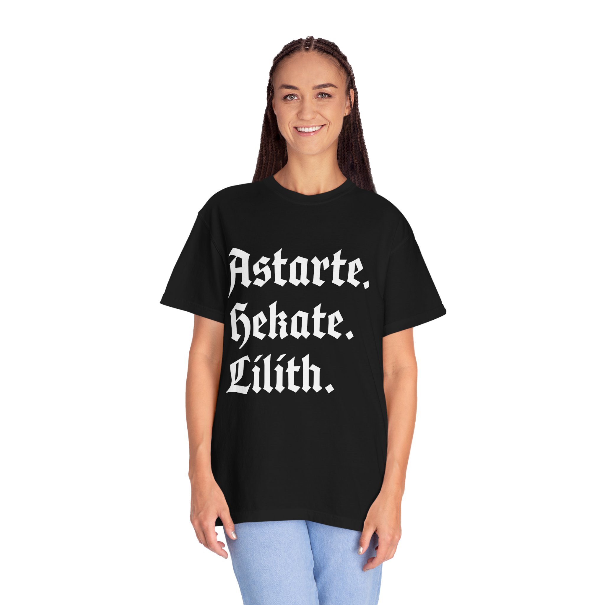 Astarte Hekate Lilith | Comfort Colors | Black T-shirt - Image 4