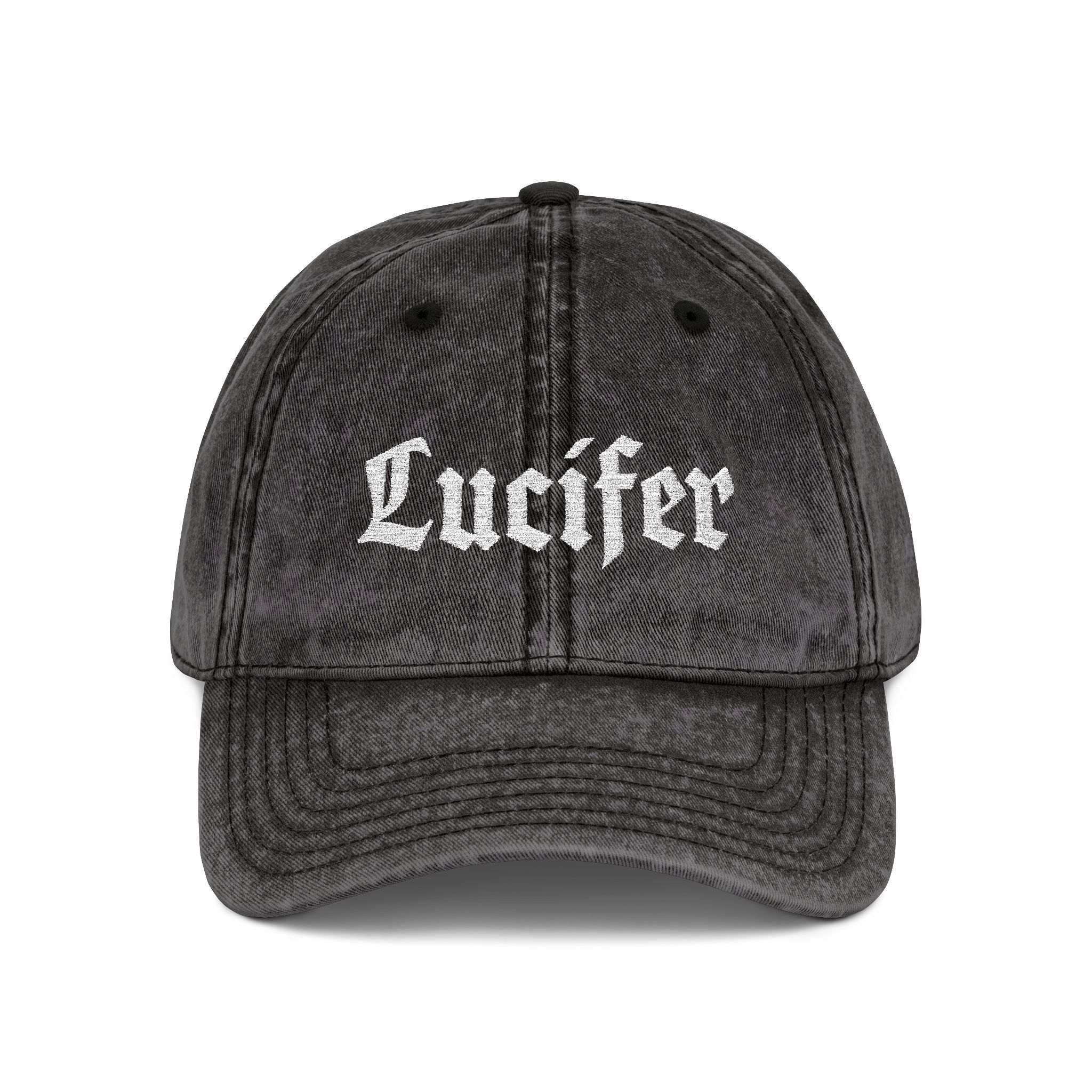 Lucifer | Embroidered Vintage Cap