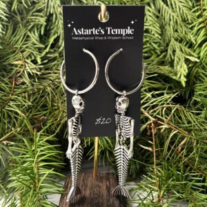 Mermaid Skeleton Hoop Earrings