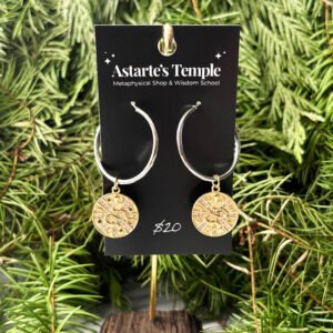 Mixed Metal Snake Hoop Earrings