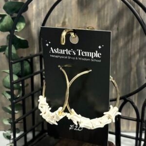 Gold Hoops with Snake Vertebrae Earrings