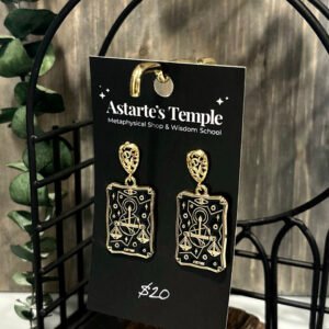 Justice Tarot Earrings